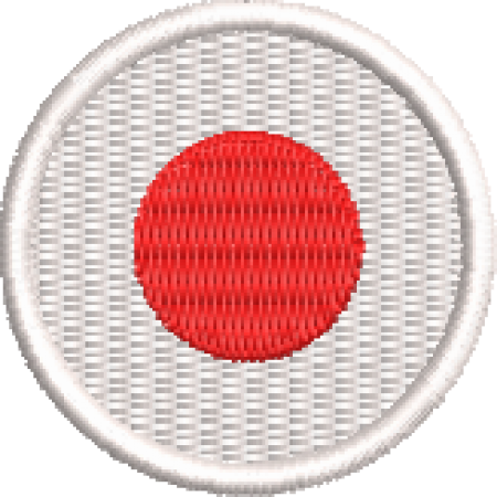 Patch Bordado Bandeira Japão 4x4 Cód.BDR40