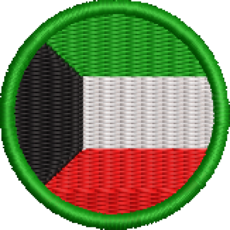 Patch Bordado Bandeira Kuwait 4x4 Cód.BDR58