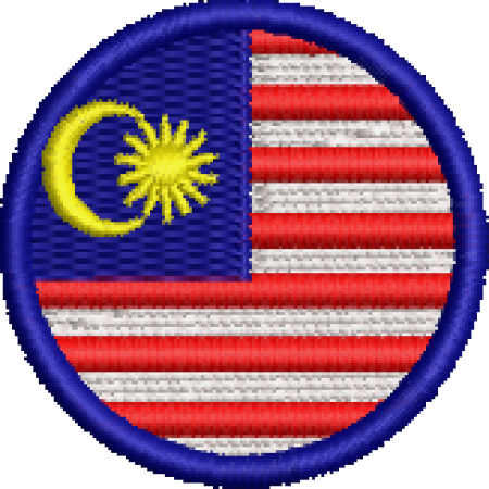 Patch Bordado Bandeira Malásia 4x4 Cód.BDR89