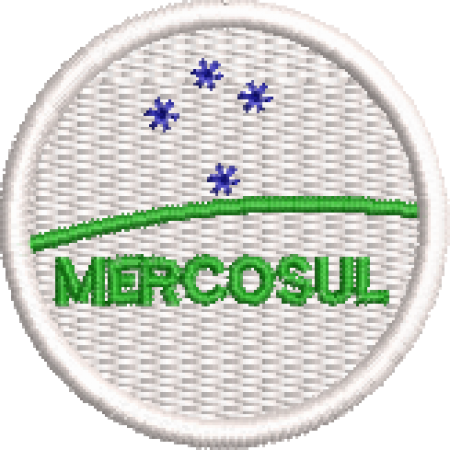 Patch Bordado Bandeira Mercosul 4x4 Cód.BDR117