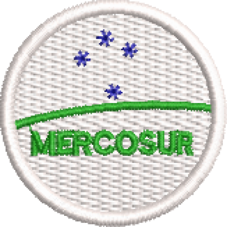 Patch Bordado Bandeira Mercosur 4x4 Cód.BDR118