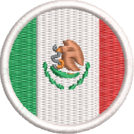 Patch Bordado Bandeira México 4x4 Cód.BDR101