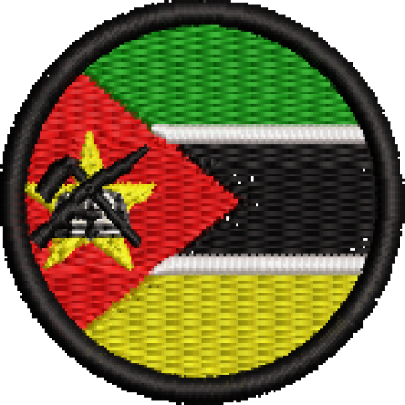 Patch Bordado Bandeira Moçambique 4x4 Cód.BDR90
