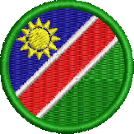 Patch Bordado Bandeira Namíbia 4x4 Cód.BDR54