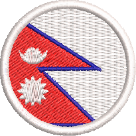 Patch Bordado Bandeira Nepal 4x4 Cód.BDR153