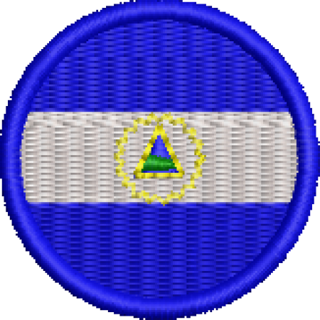 Patch Bordado Bandeira Nicarágua 4x4 Cód.BDR96