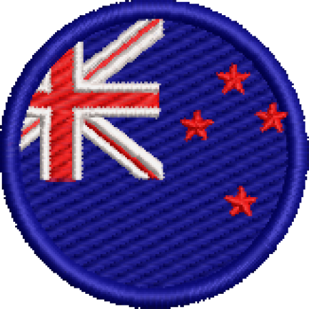 Patch Bordado Bandeira Nova Zelândia 4x4 Cód.BDR247