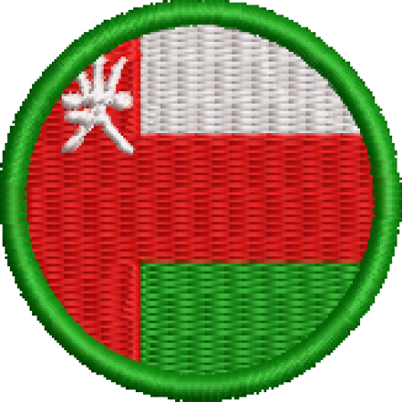 Patch Bordado Bandeira Omã 4x4 Cód.BDR218