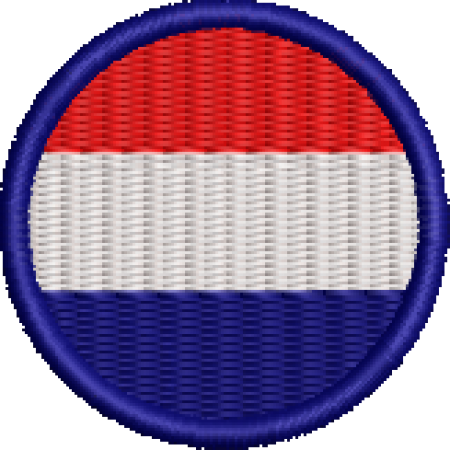 Patch Bordado Bandeira Países Baixos 4x4 Cód.BDR166