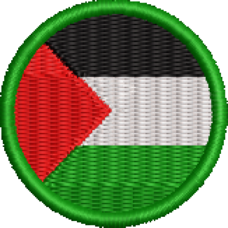 Patch Bordado Bandeira Palestina 4x4 Cód.BDR33