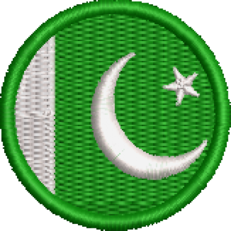 Patch Bordado Bandeira Paquistão 4x4 Cód.BDR221