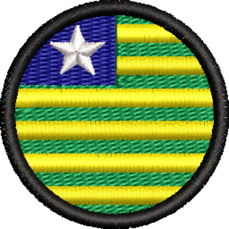 Patch Bordado Bandeira Estado Piauí 4x4 Cód.BRE50