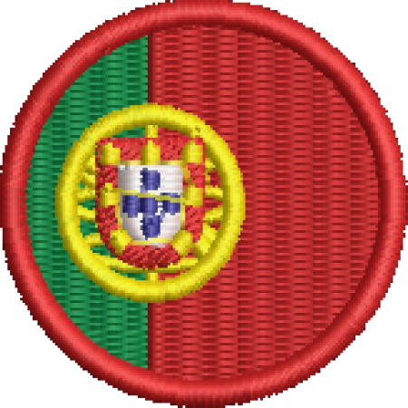 Patch Bordado Bandeira Portugal 4x4 Cód.BDR41