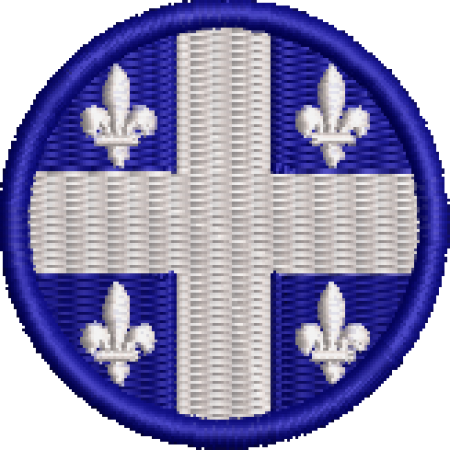 Patch Bordado Bandeira Quebec 4x4 Cód.BDR139