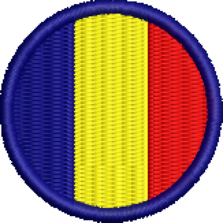 Patch Bordado Bandeira Romênia 4x4 Cód.BDR137