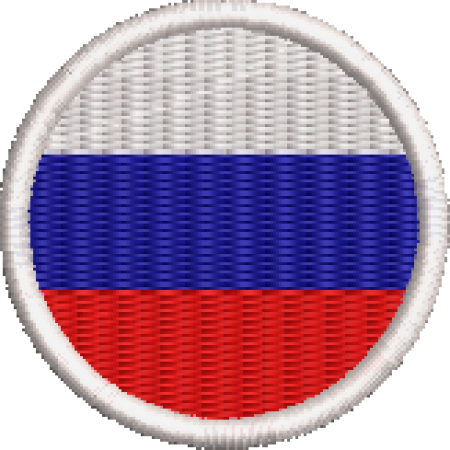 Patch Bordado Bandeira Rússia 4x4 Cód.BDR42