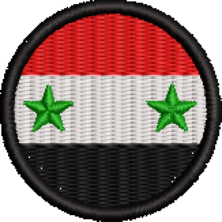 Patch Bordado Bandeira Síria 4x4 Cód.BDR150