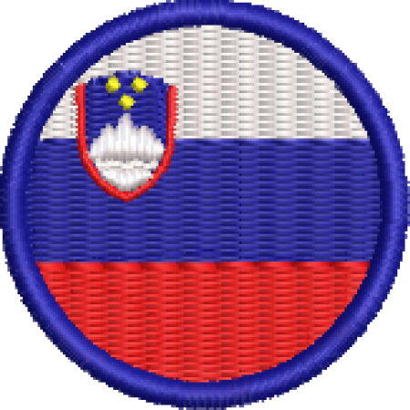 Patch Bordado Bandeira Eslovênia 4x4 cm Cód.BDR11
