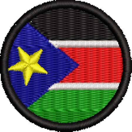 Patch Bordado Bandeira Sudão do Sul 4x4 Cód.BDR237