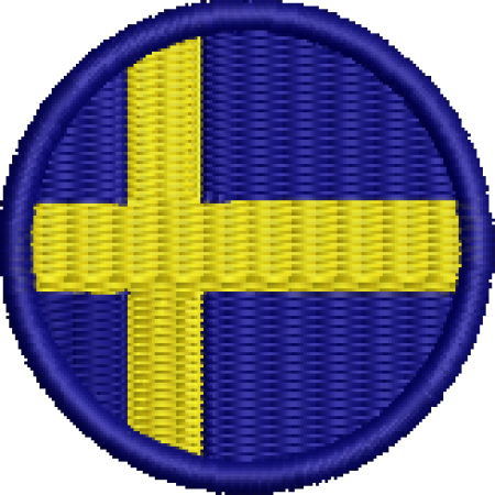 Patch Bordado Bandeira Suécia 4x4 Cód.BDR71