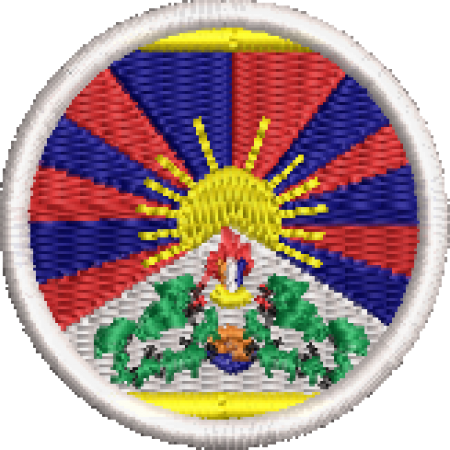 Patch Bordado Bandeira Tibete 4x4 Cód.BDR262
