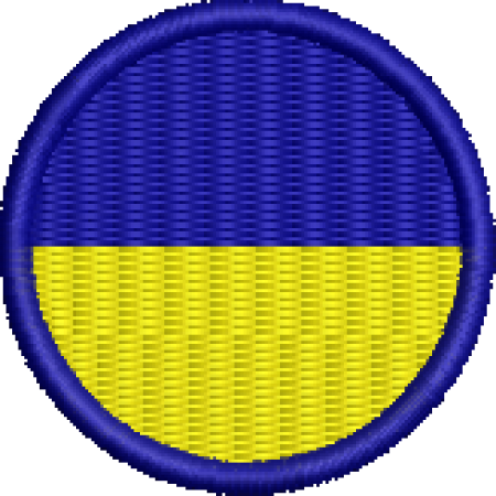 Patch Bordado Bandeira Ucrânia 4x4 Cód.BDR120