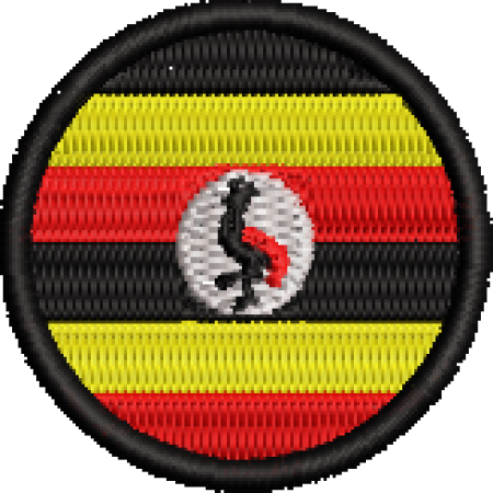Patch Bordado Bandeira Uganda 4x4 Cód.BDR161