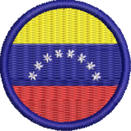 Patch Bordado Bandeira Venezuela 4x4 Cód.BDR83