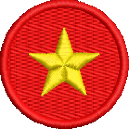 Patch Bordado Bandeira Vietnã 4x4 Cód.BDR141