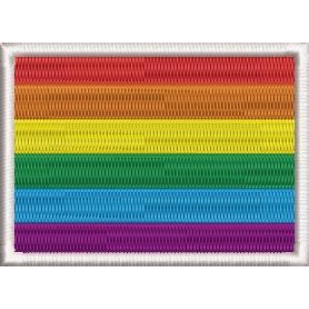 Patch Bordado Bandeira LGBT 5x7 cm Cód.5271