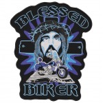 Patch Bordado Blessed Biker - Jesus 30x25 cm Cód.1242