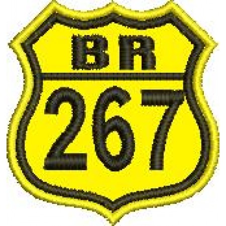 Patch Bordado BR 267 4,5x4 cm Cód.2095