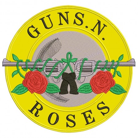 Patch Bordado Guns N' Roses 25x26 cm Cód.2947