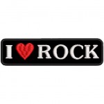 Patch Bordado I love Rock 3x12 cm Cód.2809