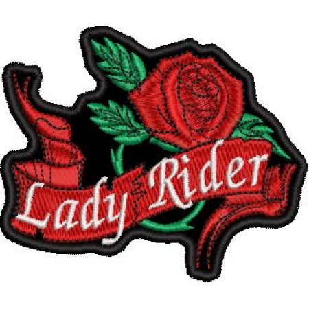 Patch Bordado Lady Rider 7x8,5 cm Cód.1531