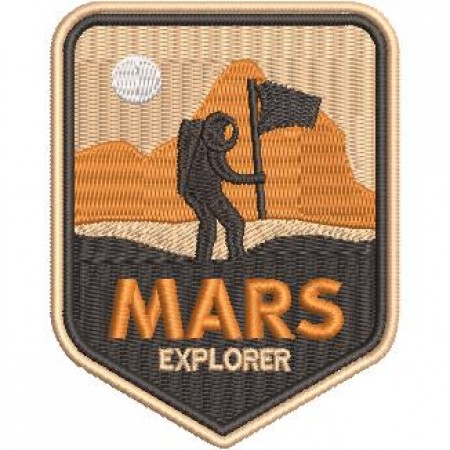 Patch Bordado Mars Explorer 8,5x6,5 cm Cód.2486