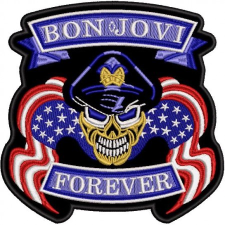 Patch Bordado Bon Jovi Forever 14x14 cm Cód.2778