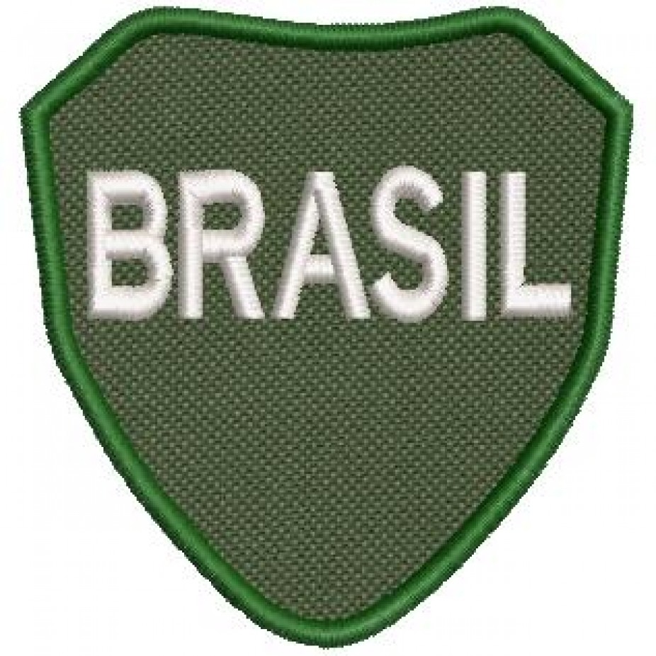 Patch Bordado Brasão do Exército Brasileiro 9x7,5 cm Cód. 2236