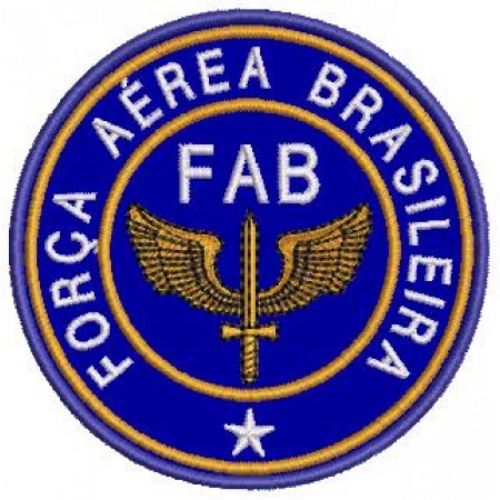 Patch Bordado FAB Força Aérea Brasileira 8x8 cm Cód.2296