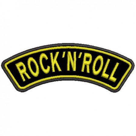 Patch Bordado Rock in Roll 4x11 cm Cód.2674