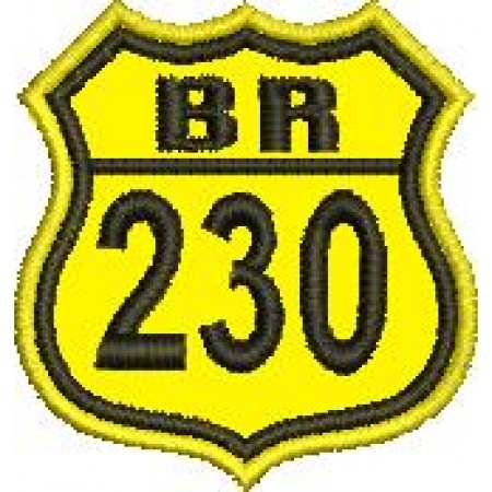 Patch Bordado BR 230 - 4,5x4 cm Cód.1999