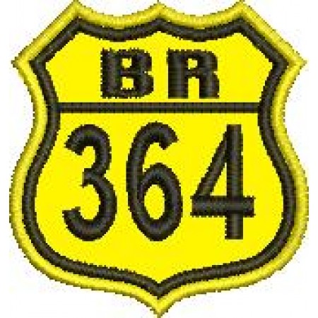 Patch Bordado BR 364 - 4,5x4 cm Cód.1904