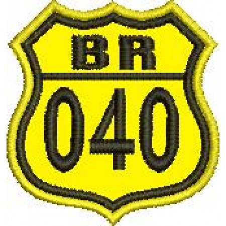 Patch Bordado BR040 - 4,5x4 cm Cód.1901
