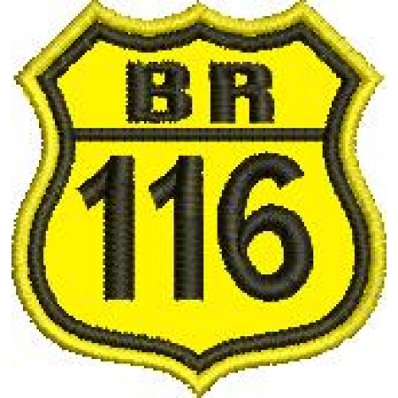 Patch Bordado BR116 - 4,5x4 cm Cód.1900