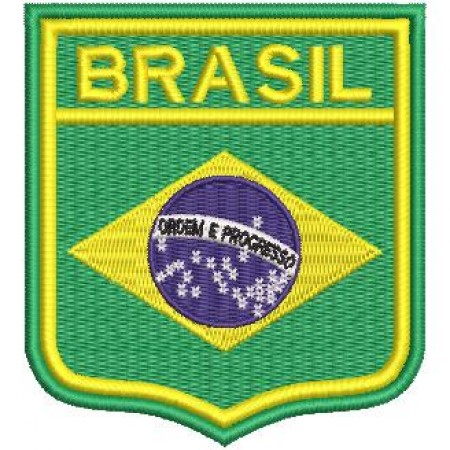 Patch Bordado Brasil 8,5x7,5 cm - Cód.2475