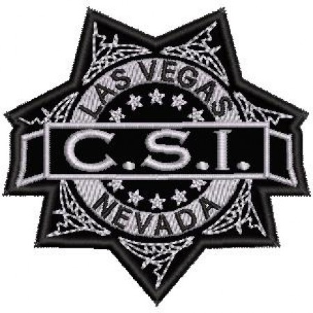 Patch Bordado CSI Las Vegas Nevada 7,5x7,5 cm Cód.2352
