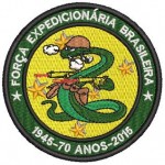Patch Bordado FEB Força Expedicionária Brasileira 8x8 cm Cód.2363