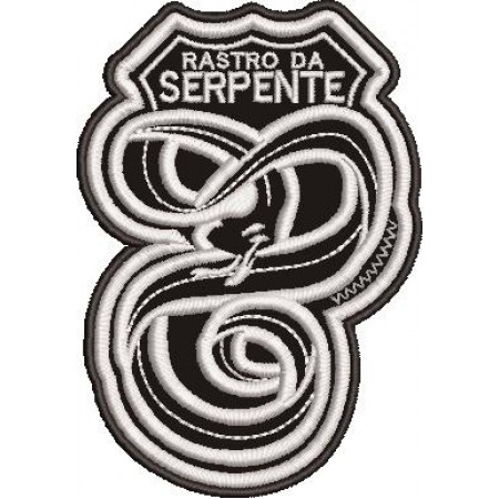 Patch Bordado Rastro da Serpente 10x7 cm Cód.1984