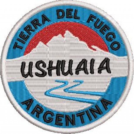 Patch Bordado Tierra Del Fuego Ushuaia 8x8 cm Cód.1798