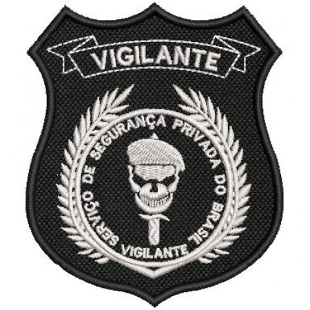Patch Bordado Vigilante 10x8 cm cód.2504